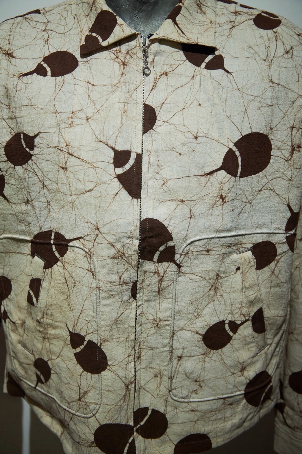Batik-dyed shirt jacket